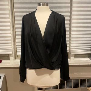 Lush size Medium Black low front & back shirt. Worn once. In good condition.